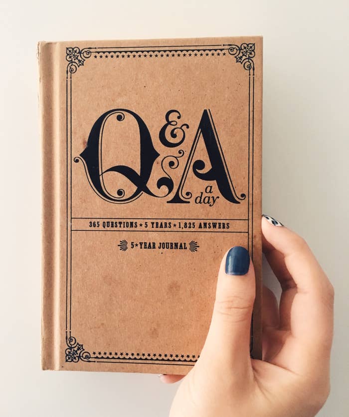 Check out a full review of this journal here!Promising review: "I personally like that the book is small with very few lines for responding, because that forced me to be concise, yet thorough. As a result, I have a journal that serves as a five-year self-study with valuable evidence of my growth, plateaus, and regressions. It's been wonderful to read see how I got over something or someone I thought I'd NEVER get over because I now have a written reminder that wounds heal and that 'this too shall pass.' It's been educational to see the things I've remained firm and unyielding about, because I now have a clearer sense of my value system and authenticity (i.e. what makes me, ME). So, if you want a quick and easy way to track your personal development, I think this would be a worthwhile I investment." —Almost ButterflyGet it from Amazon for $15.26.