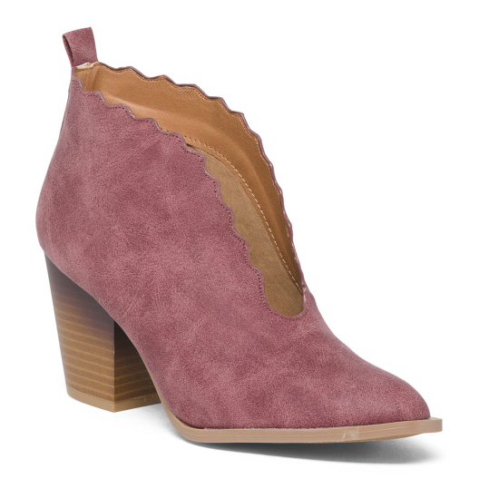 Qupid hot sale scalloped booties