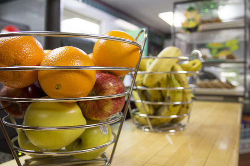 Most, if not all, college dining halls have available fruits placed for students to grab and eat. On the way out make sure to grab yourself a banana, an apple or whatever is being offered for on-the-go. It could be a perfect healthy snack to eat after indulging this holiday season, or even just as breakfast for when you are running late to your 10 AM.