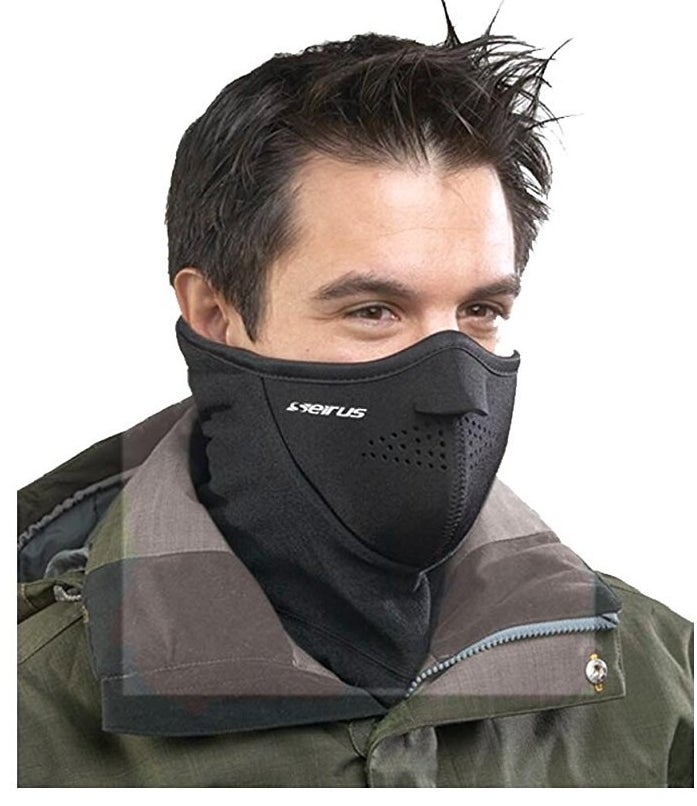 Isn't it enough that you had to avoid big ice puddles? When will winter just stop?Promising review: "We live in Northern Maine where the temperatures reach -50 degrees F with the windchill. This mask is exceptionally warm and does wonders for keeping out the icy chill. The material is comfortable, not itchy like so many other products. Breathing is easily done using the vent system. My husband used this to walk to and from work, which is approximately one mile from our house." —Jennifer ShapiroGet it from Amazon for $11.10+ or Walmart for $13.88 (available in sizes XS–XL).