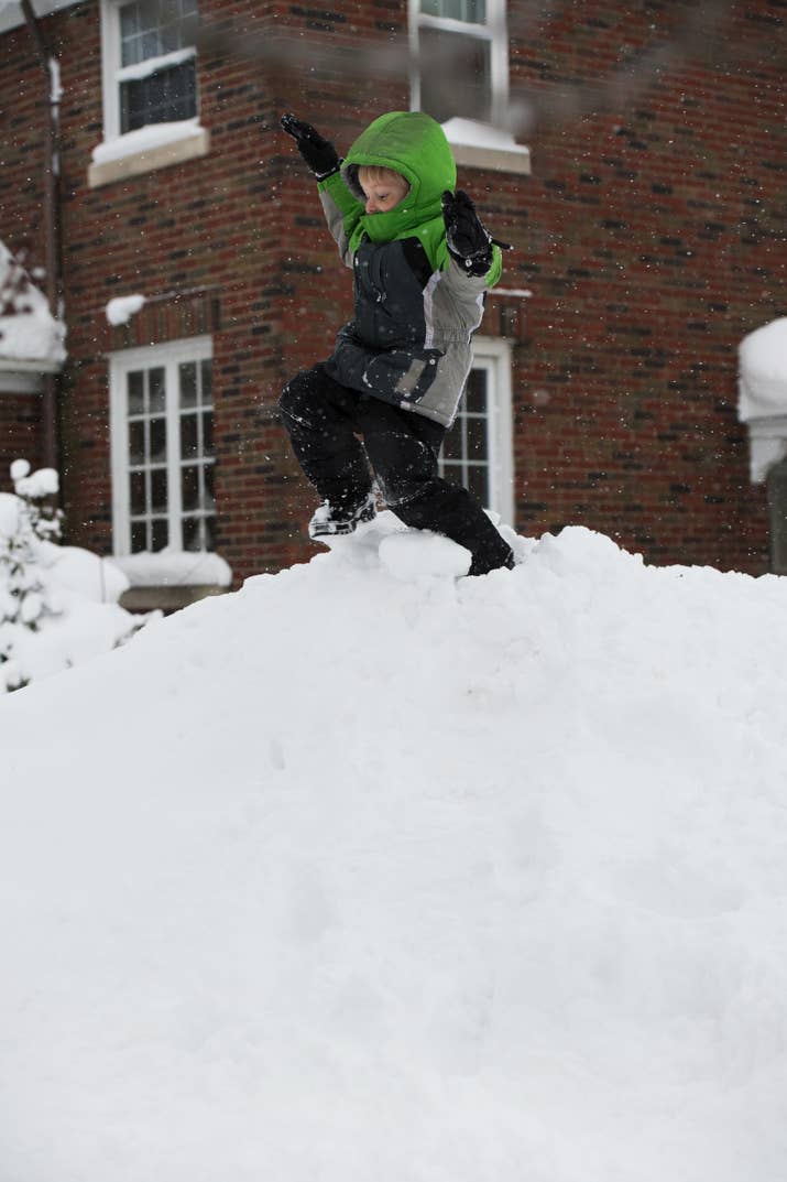 While others were just enjoying the winter wonderland.