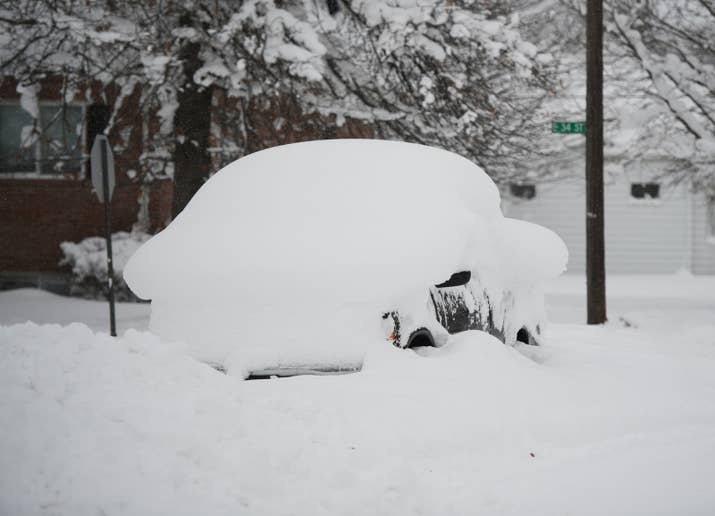 More than 65 inches of snow have fallen on the Great Lakes city in northwestern Pennsylvania since Christmas Eve.