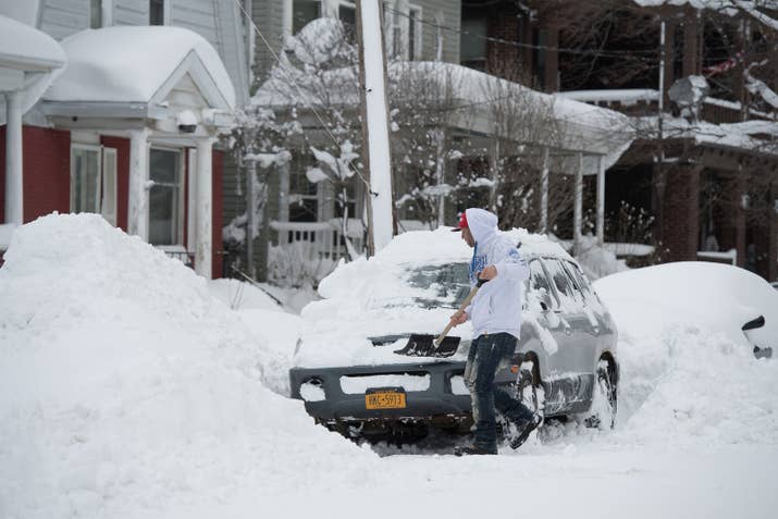 Lake-effect snow is a phenomenon where cold arctic air blows over the still-warm Great Lakes, forming narrow bands of clouds that can dump heavy snow on adjacent areas.