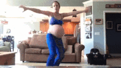 During pregnancy, the body produces hormones, which cause "the ligaments that support your joints to become relaxed," according to The American Congress of Obstetricians and Gynecologists (ACOG). "This makes the joints more mobile and at risk of injury." Roman says that stretching will help minimize the risk of injury. But be sure not to overstretch and avoid bouncy or high-impact motions that can increase the risk of injury.