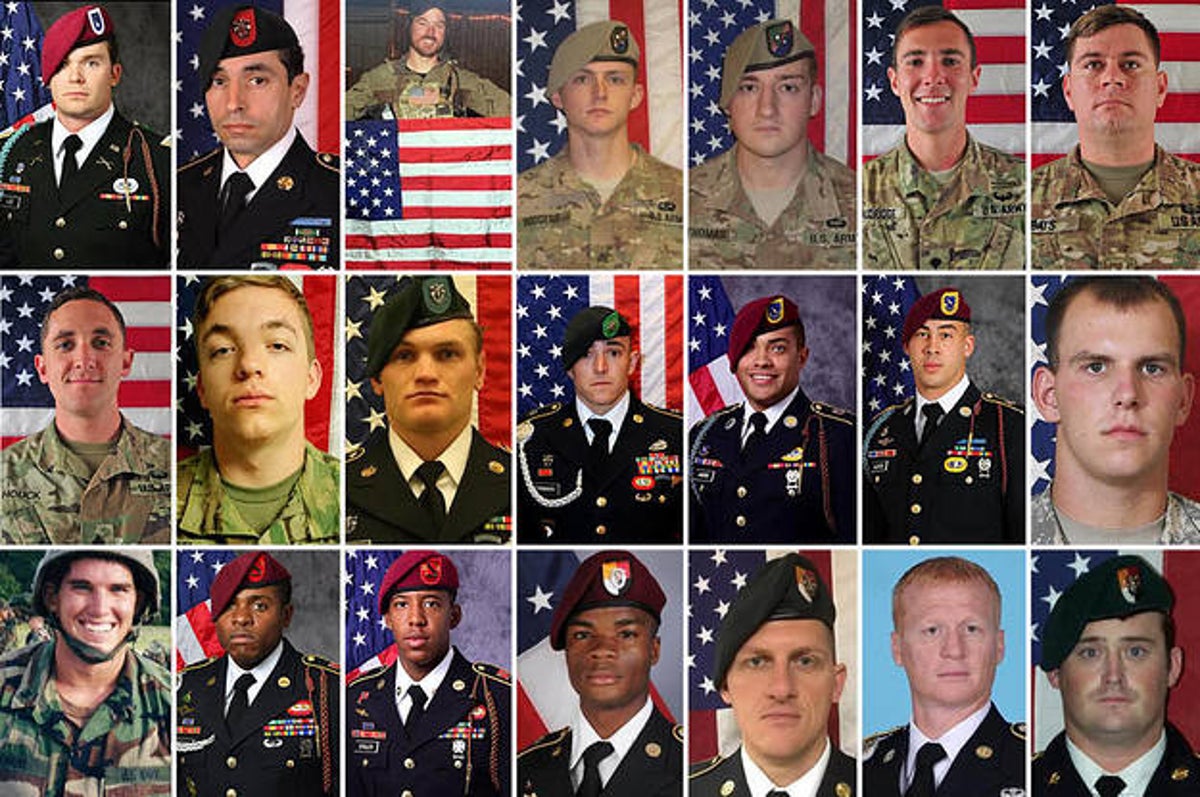 These Us Troops Were Killed In Combat During Trump S First Year In Office