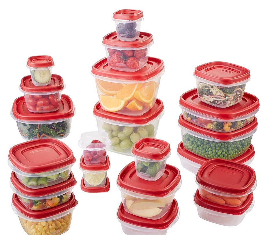 Rubbermaid Flex and Seal Set of 21 Variety Food Storage Containers, Teal  Lids - AliExpress