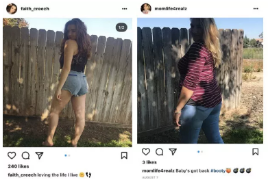 And this mom, who made an Insta to mock her daughter's: