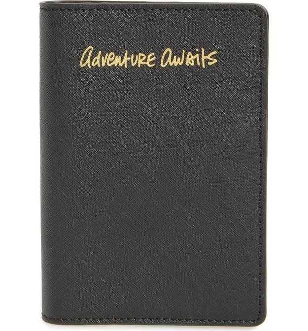 A durable AF leather passport holder that'll hold everything you need to get the f#@% outta here.
