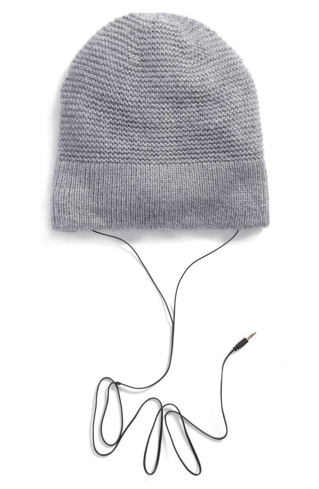 A super soft beanie with built-in headphones so you don't have to worry about how you're gonna listen to music when it's cold out.