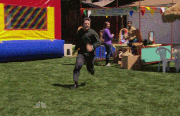 When Ron tried to warn Leslie.