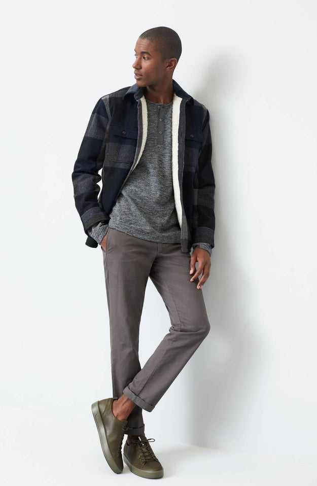 A fleece-lined plaid shirt jacket for anyone looking to add warmth but not layers.