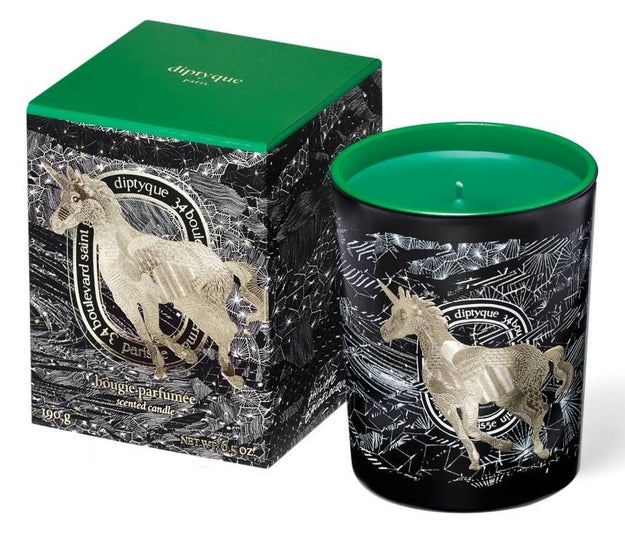 A magical Diptyque candle scented like fir needles, hinoki, and mint to help your home smell like the holidays.