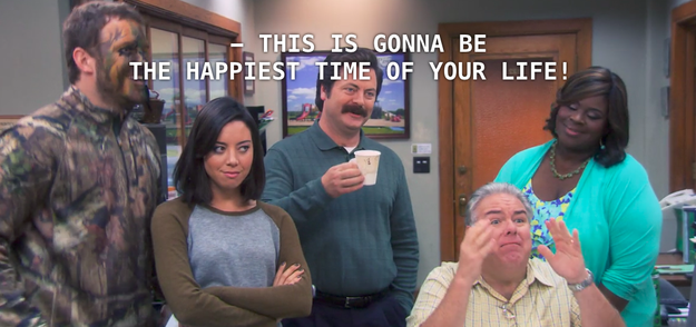 When everyone offered to help Ben and Leslie with the triplets.