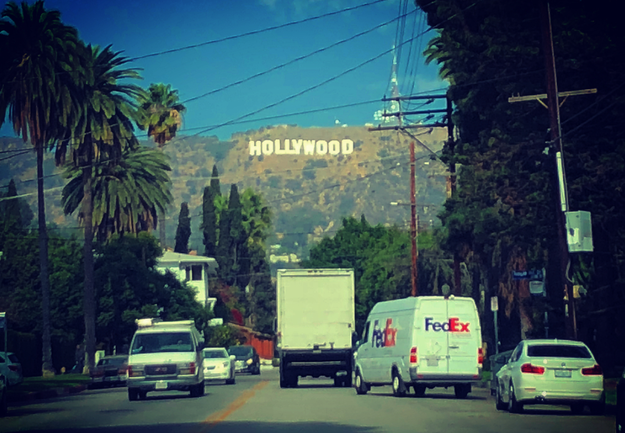 The Hollywood sign is really just like a billboard that never changes.