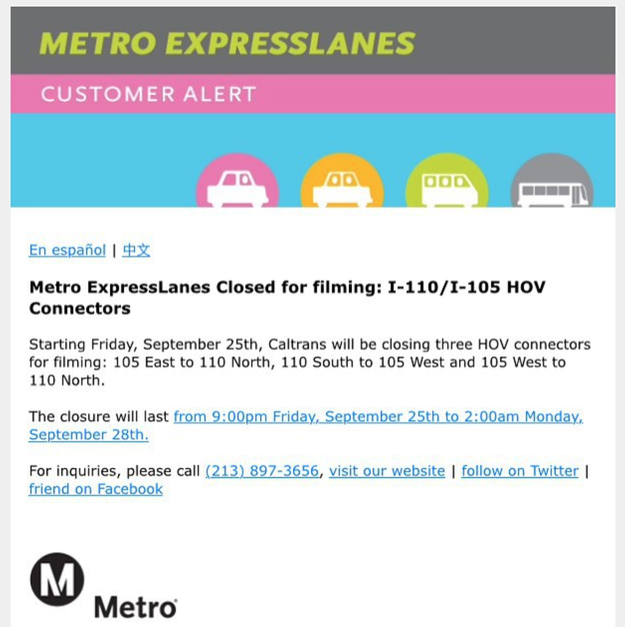 You can expect your street, your grocery store, your mall, or even the freeway to be shut down for filming pretty regularly.