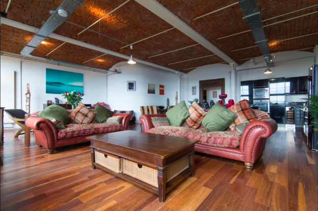 This stunning loft apartment on the River Clyde.