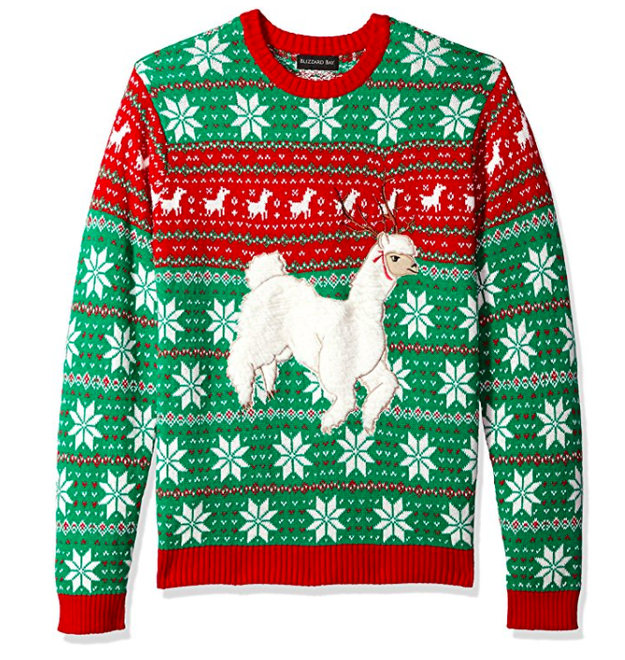 If you rock this ugly Christmas sweater to a party, we doubt that anyone else will show up in the same outfit.