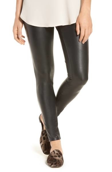 Rating: 4.2/5 Sizes: S–XXL (also available in petite sizes).Get them from Nordstrom for $79Promising review: "These leggings feel like real leather, they stretch and move with you. I can't wear low rise pants they are very uncomfortable to me, so the higher waist was a great fit for me." —Mimi0523