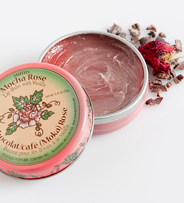 An ultra-hydrating rosebud lip salve made from a blend of essential oils to soothe dry, cracked lips.