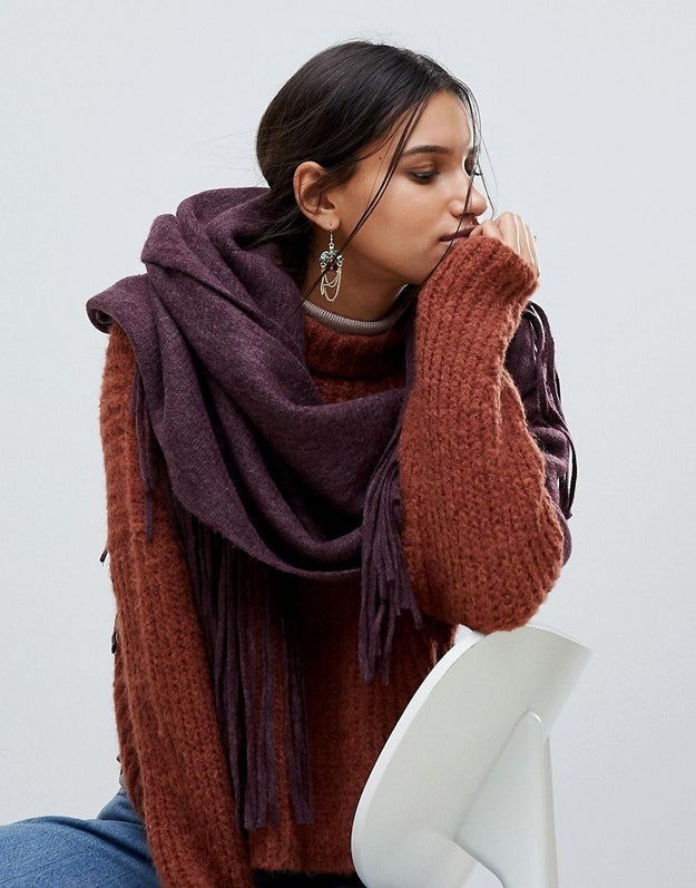 A hella cozy, oversized scarf.