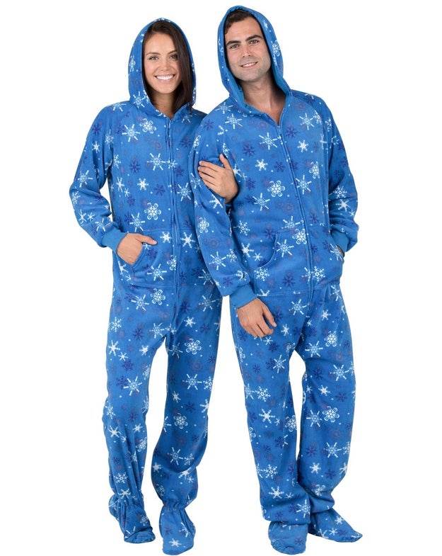 A pair of matching onesies that'll leave you counting down the minutes to get home so you can feel head to toe cuddly.