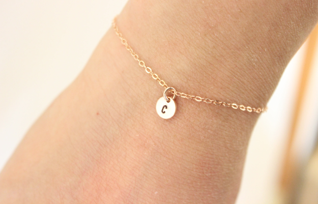 A simple initial bracelet you can customize and gift to your favorite person.