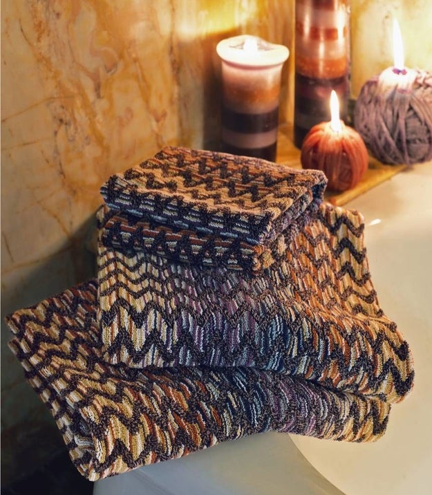 A super-luxurious Missoni hand towel so you can add this iconic chevron pattern to your bathroom retreat.