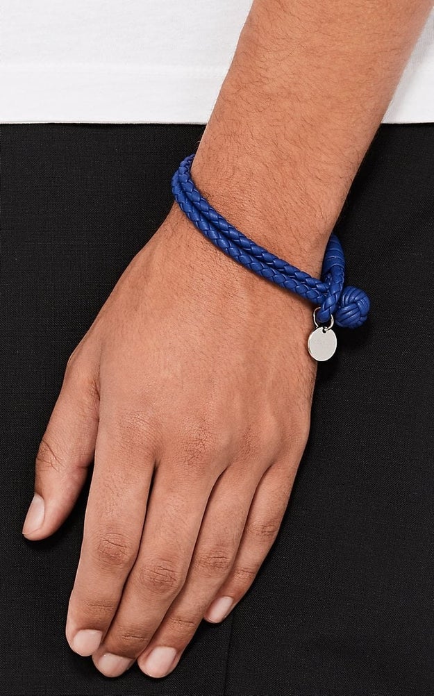 A braided leather Bottega Veneta bracelet that'll add a very chic pop of color.