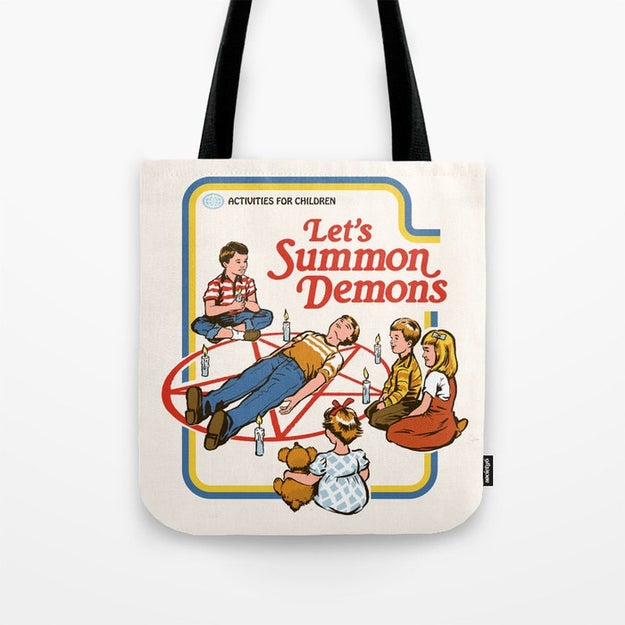A wacky tote bag for anyone who actually wants to dabble in talking to the dead. They've watched The Craft way too many times (especially when you should be working on that year-end project).