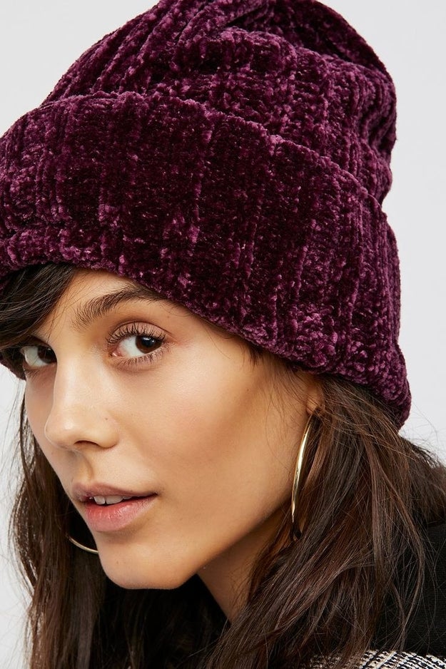 A chenille beanie to always stay *on top* of your style without losing all your money.