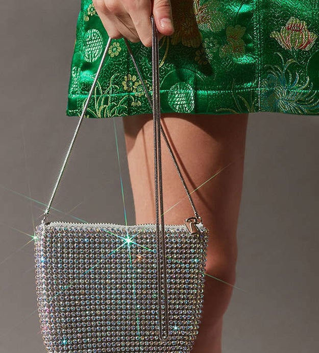 A rhinestone crossbody bag that'll make your day a walking KiraKira filter.