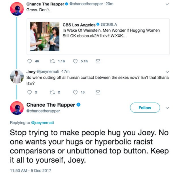 When Chance The Rapper was having absolutely none of what Joey was selling: