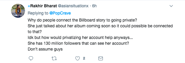 Meanwhile, some don't think that there's a connection between her account and the interview at all.