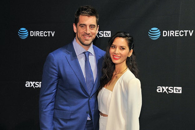 Aaron Rodgers and Olivia Munn