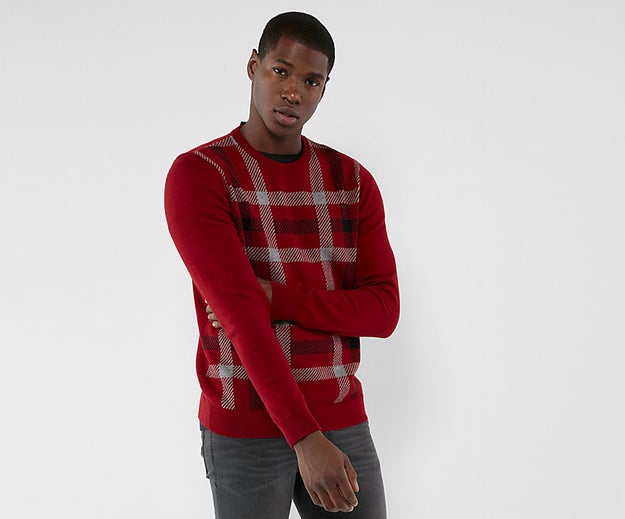 A classic plaid sweater that'll totally say, "winter is my favorite season!"