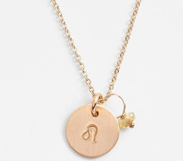 A zodiac necklace with an added birthstone to look like you remembered their birthday.