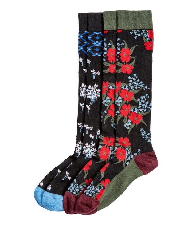 A two-pack of stunning floral Erdem x H&amp;M knee socks, because they're one of the few things you can still get your hands on from this stunning collaboration.