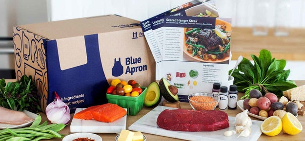 A Blue Apron subscription box so two can *spice* up your lives with affordable yet gourmet meals.
