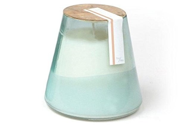 A moon water and sage candle that will make any space smell fresh and slightly sweet.