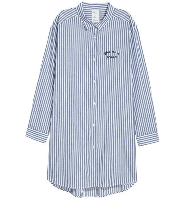 An embroidered nightshirt for that friend who just really needs to chill for like two seconds.