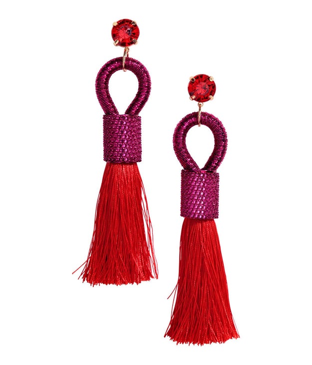 Tassel earrings sure to be the life of the party (or at least their outfit).