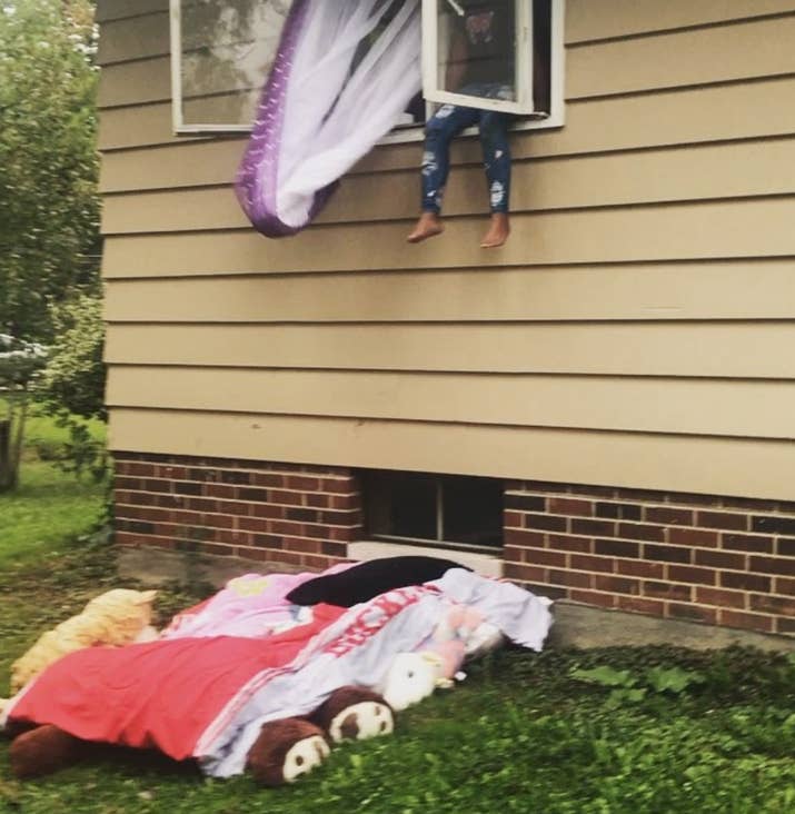 Hey, at least they threw blankets down first.