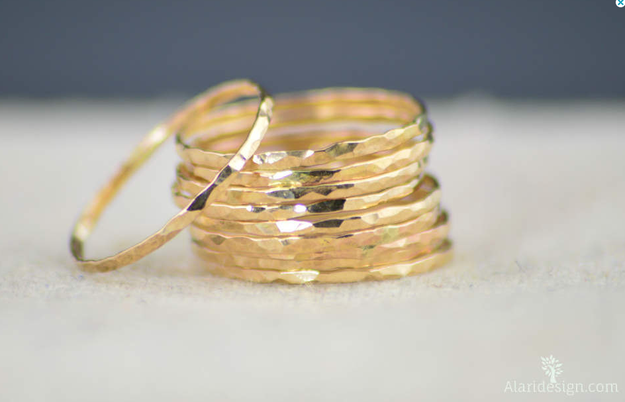 A pretty little gold ring they can stack with others or wear by itself.