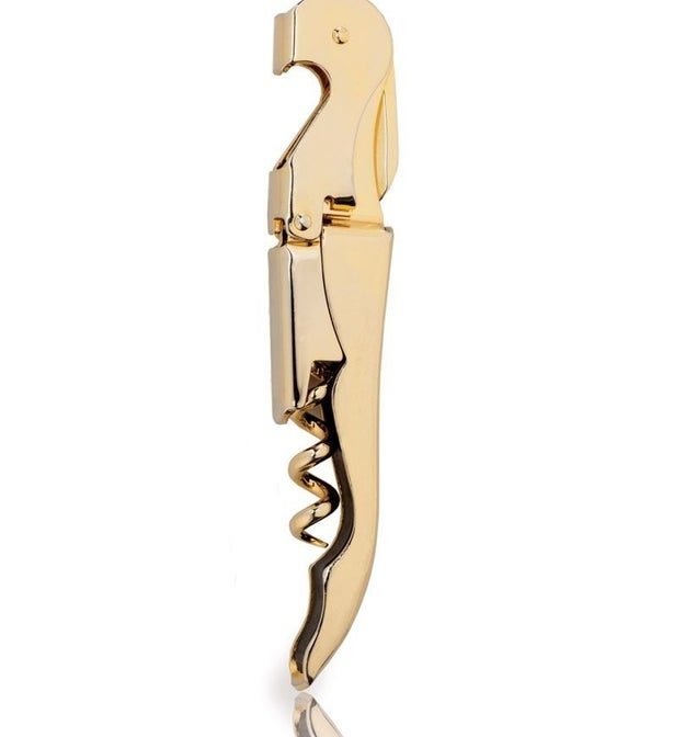 A gold-plated corkscrew that could make even Barefoot chardonnay feel like you're *flying up* to a Chateau Margaux.