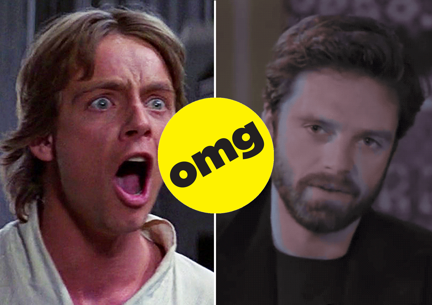 Sebastian Stan looks EXACTLY like a young Mark Hamill: Lukealike pretend  son