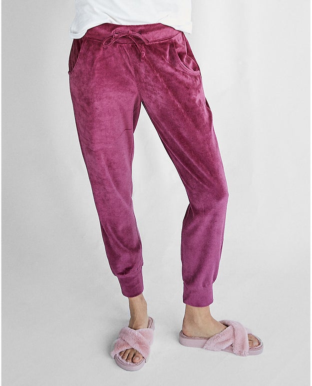 A pair of velour joggers for people who put comfort above all.