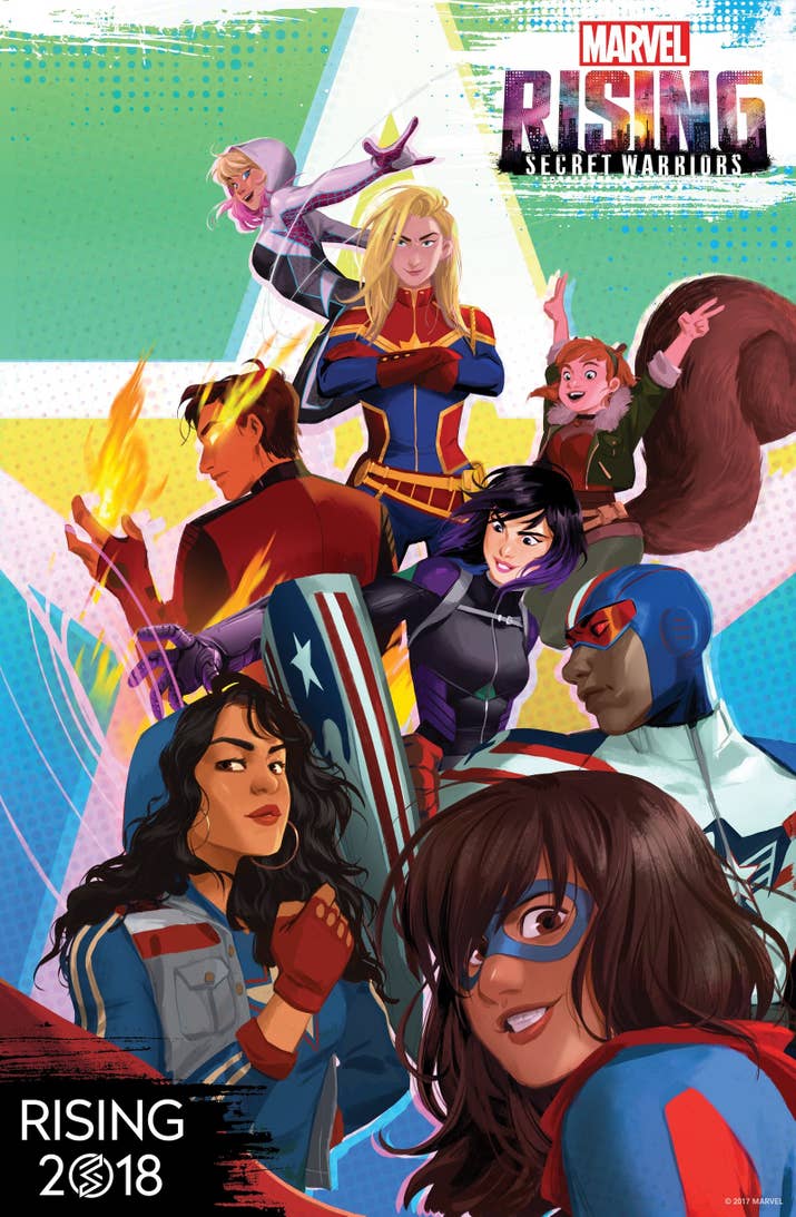 Marvel Rising: Secret Warriors is part of a new, multi-platform animated franchise starring the next generation of Marvel heroes set to launch in 2018. The program will launch with six, four-minute digital shorts (which will follow Spider-Gwen with her new secret moniker, Ghost-Spider). Marvel Rising: Secret Warriors will premiere later in 2018.