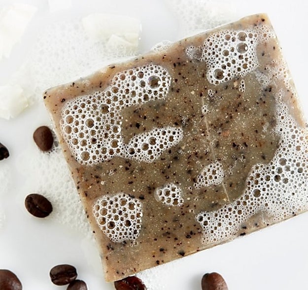 A coffee and cream exfoliating soap to leave them feeling and smelling delish!