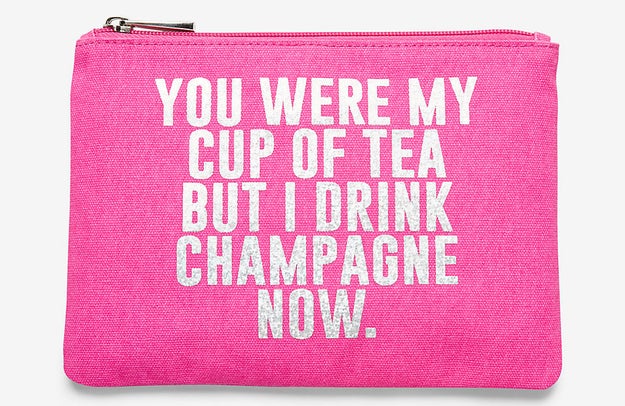 A sassy makeup pouch perfect for anyone who dropped some dead weight this year. Preach makeup pouch, preach!