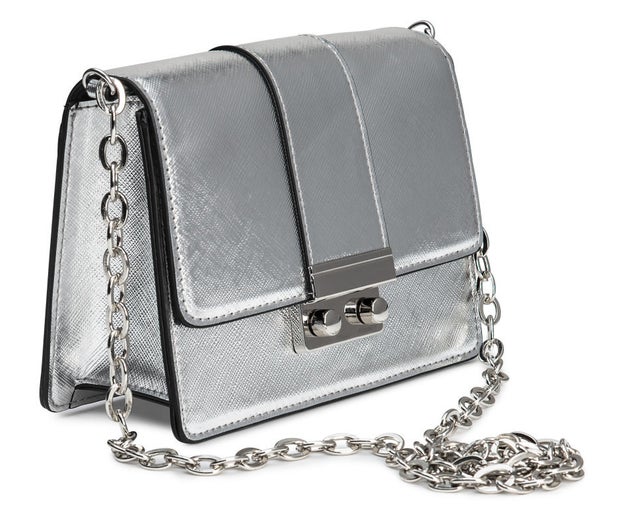 A shiny bag that'll be the silver lining of every outfit.